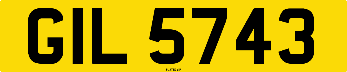 GIL 5743 Number Plate