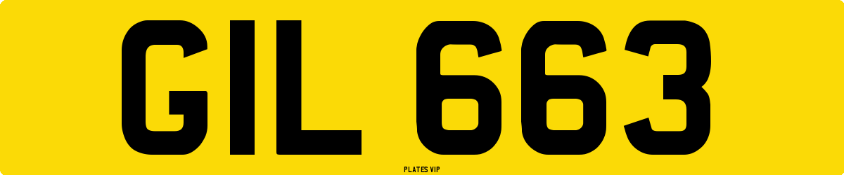 GIL 663 Number Plate