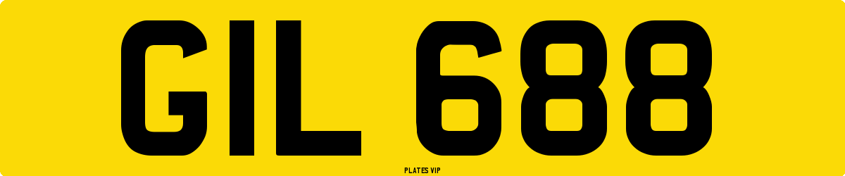 GIL 688 Number Plate