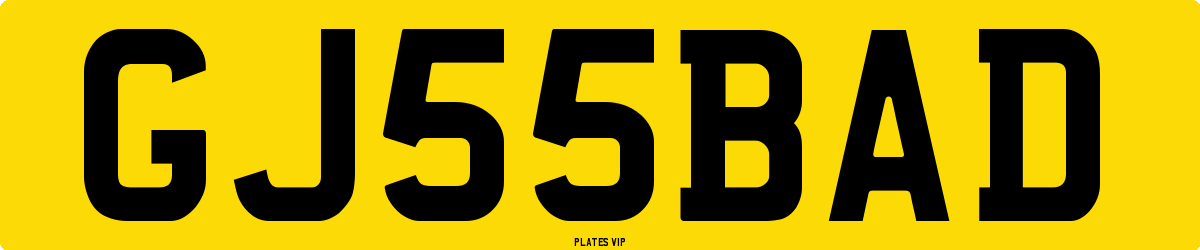 GJ 55 BAD Number Plate