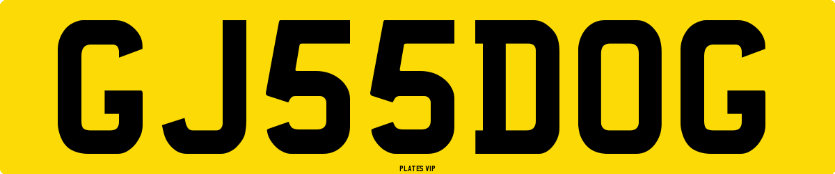GJ 55 DOG Number Plate