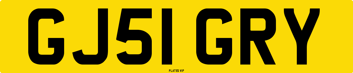 GJ51 GRY Number Plate