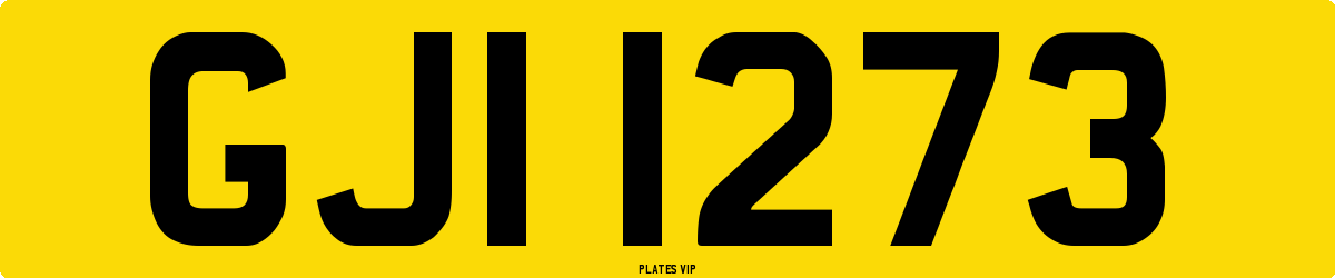 GJI 1273 Number Plate