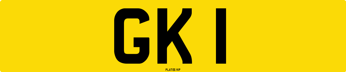 GK 1 Number Plate