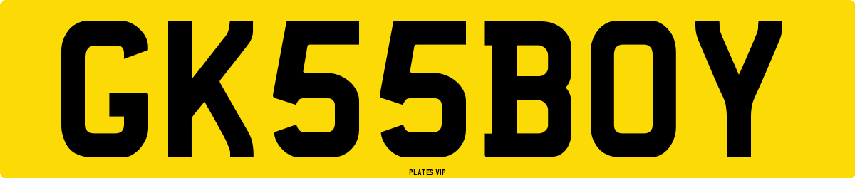 GK 55 BOY Number Plate