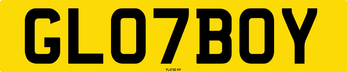GL 07 BOY Number Plate