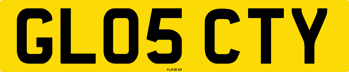 GL05 CTY Number Plate
