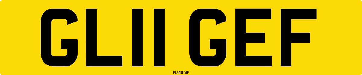 GL11 GEF Number Plate