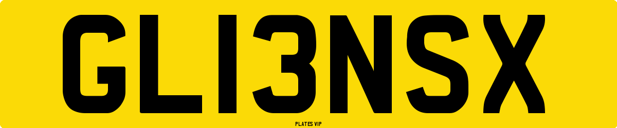 GL13NSX Number Plate