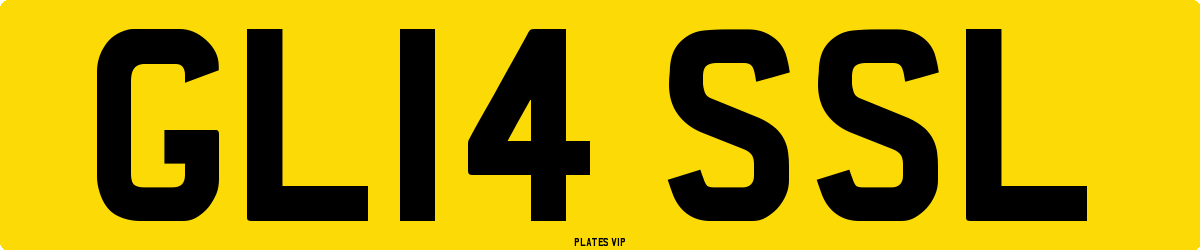 GL14 SSL Number Plate