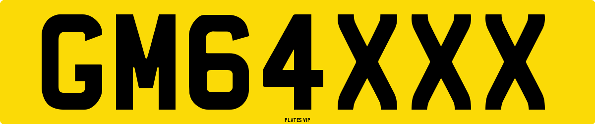 GM 64 XXX Number Plate