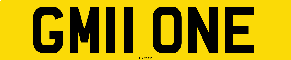 GM11 ONE Number Plate