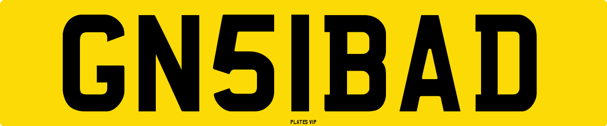 GN 51 BAD Number Plate