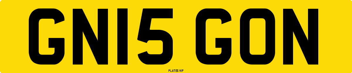 GN15 GON Number Plate
