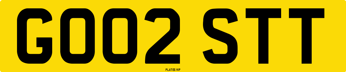GO02 STT Number Plate