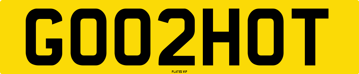 GO02HOT Number Plate