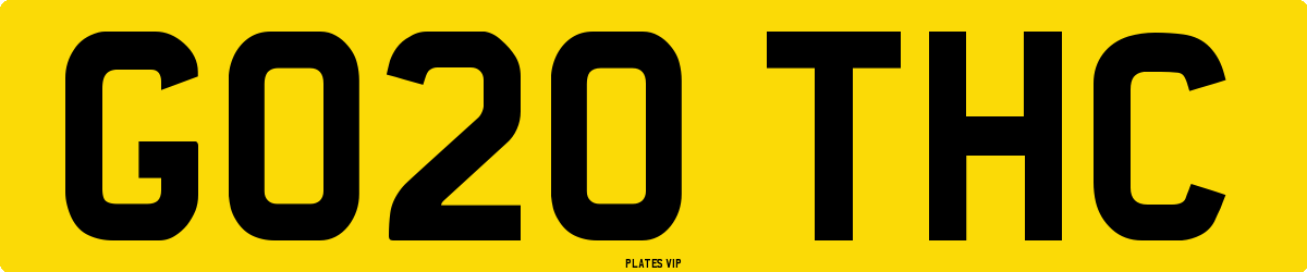 GO20 THC Number Plate