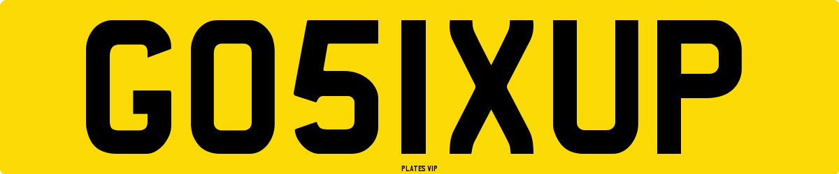 GO51XUP Number Plate