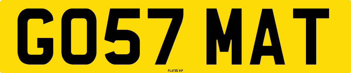 GO57 MAT Number Plate
