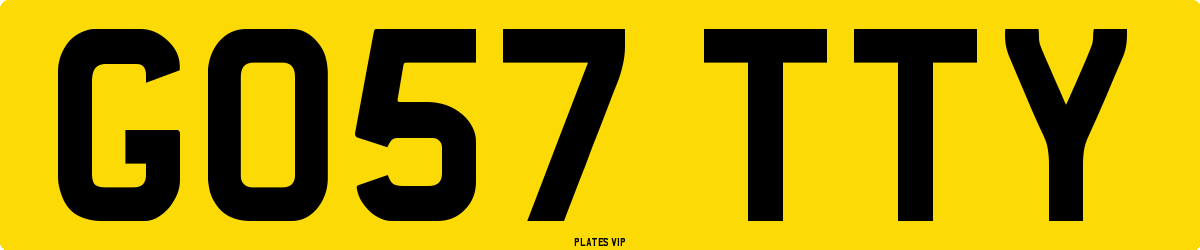 GO57 TTY Number Plate