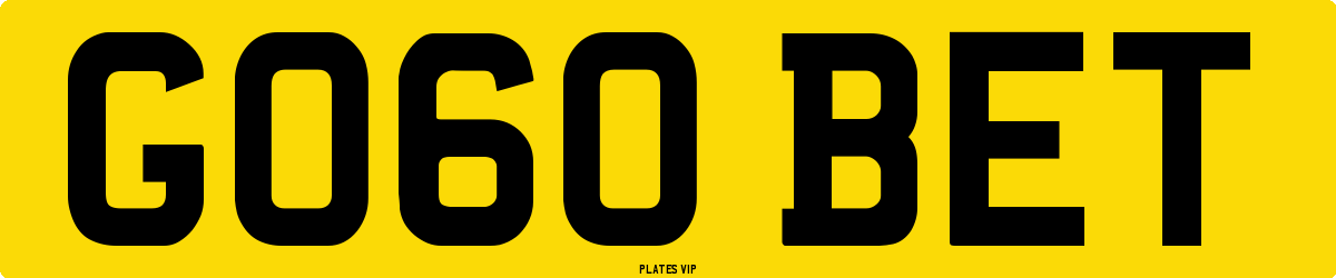 GO60 BET Number Plate
