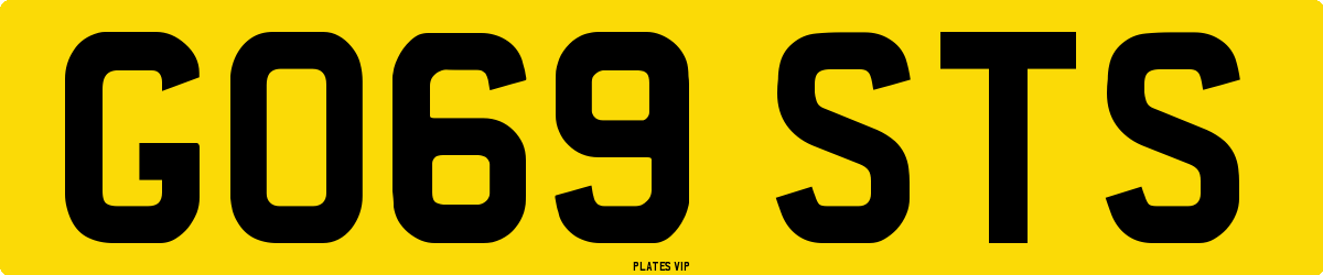 GO69 STS Number Plate
