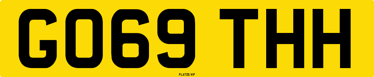 GO69 THH Number Plate