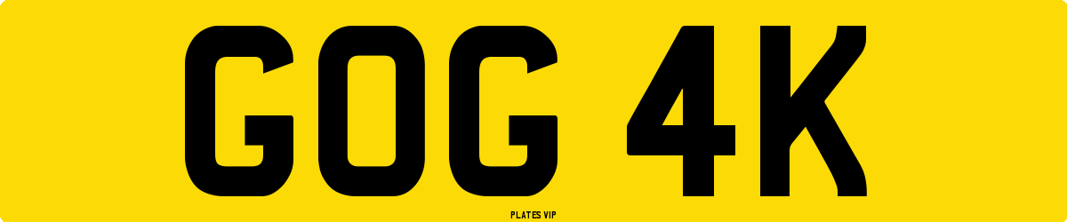 GOG 4K Number Plate