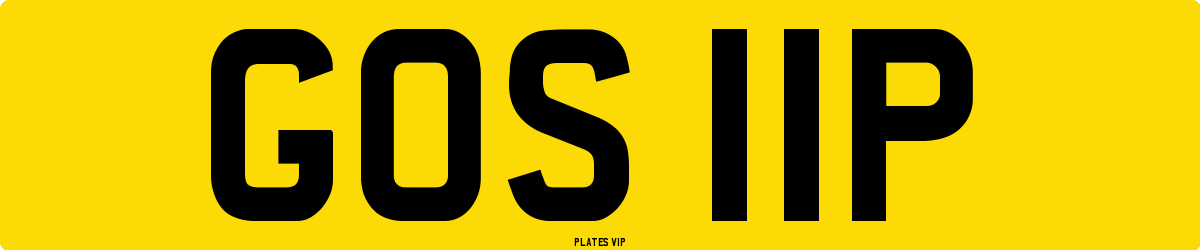 GOS 11P Number Plate