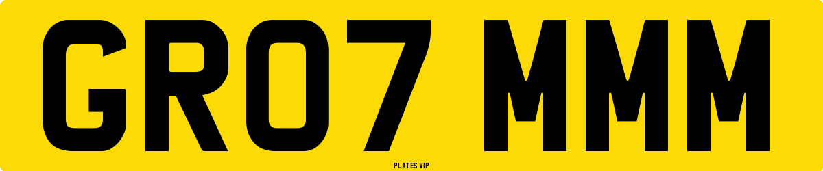 GR07 MMM Number Plate