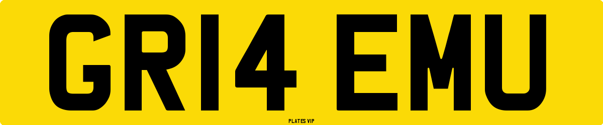 GR14 EMU Number Plate