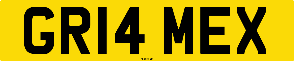 GR14 MEX Number Plate