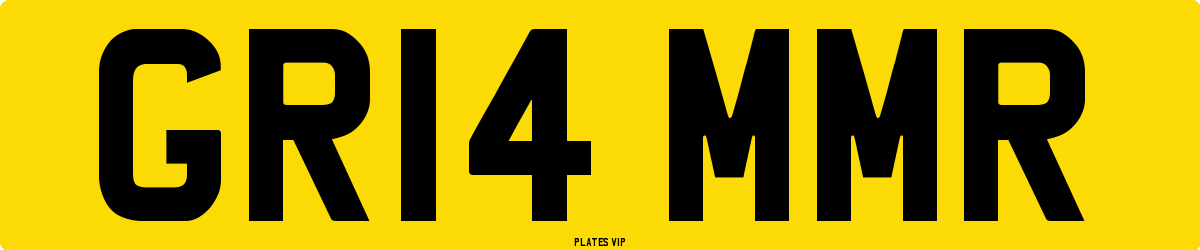 GR14 MMR Number Plate
