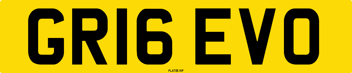 GR16 EVO Number Plate