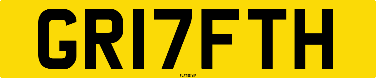 GR17FTH Number Plate