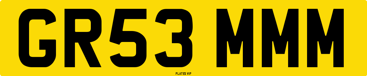 GR53 MMM Number Plate