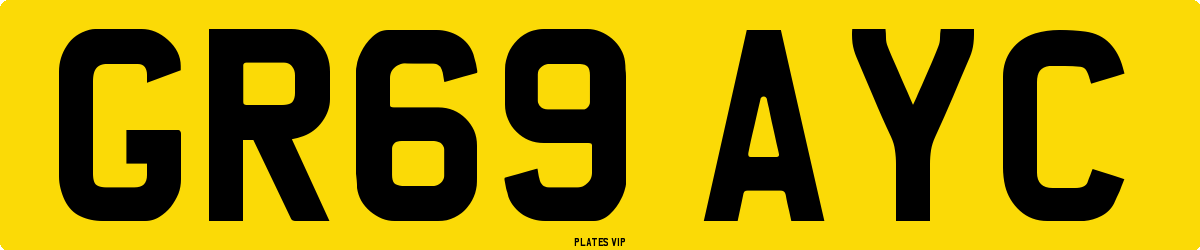 GR69 AYC Number Plate