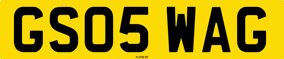 GS05 WAG Number Plate