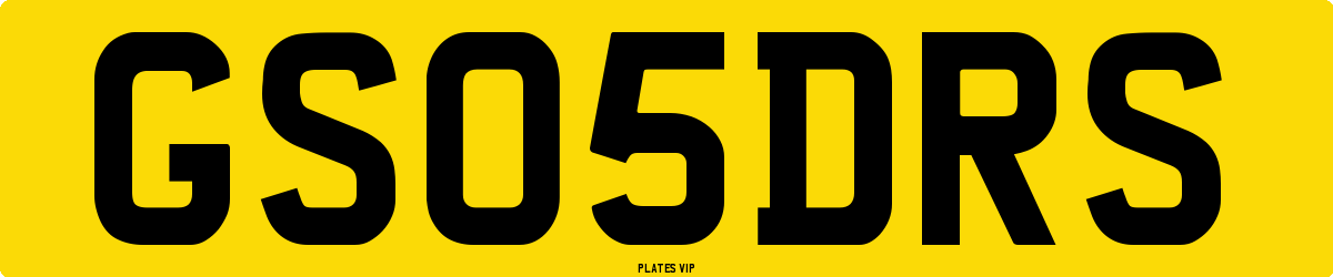 GS05DRS Number Plate
