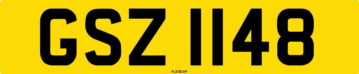 GSZ 1148 Number Plate