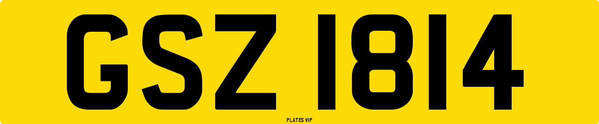 GSZ 1814 Number Plate