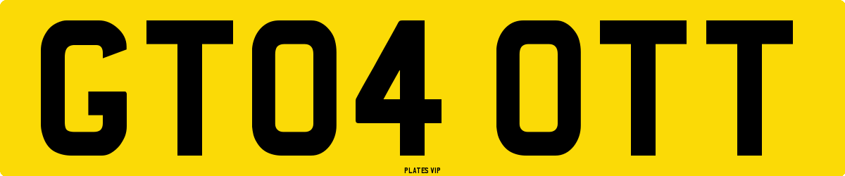 GT04 OTT Number Plate