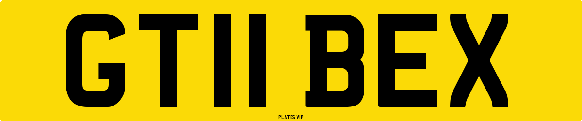 GT11 BEX Number Plate