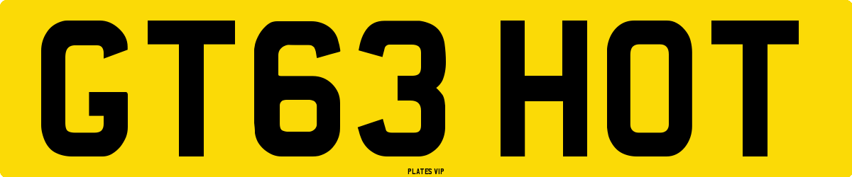 GT63 HOT Number Plate