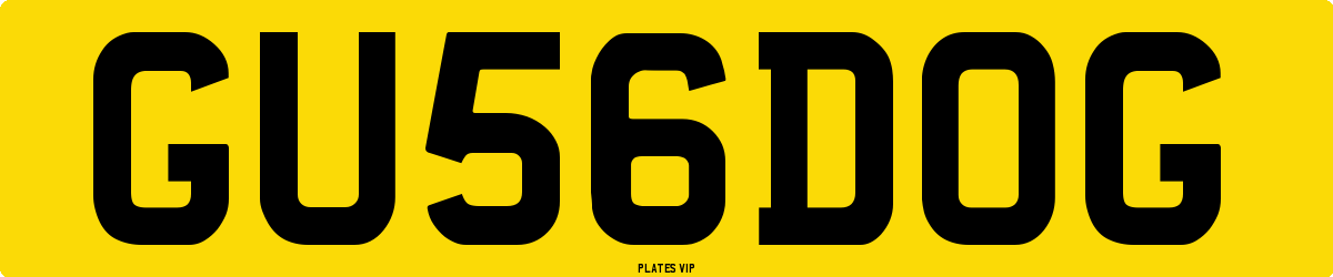 GU 56 DOG Number Plate