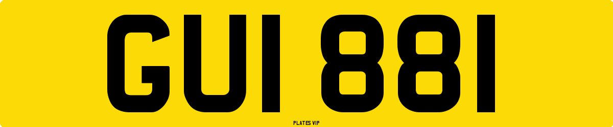 GUI 881 Number Plate