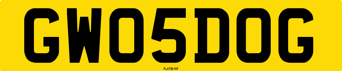 GW 05 DOG Number Plate