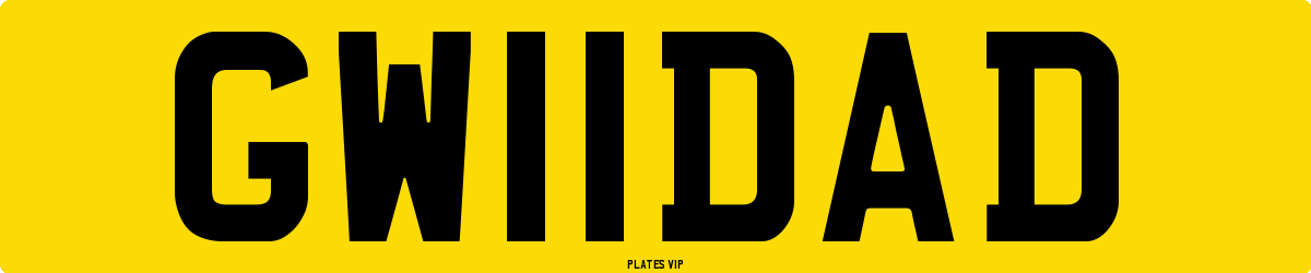 GW 11 DAD Number Plate