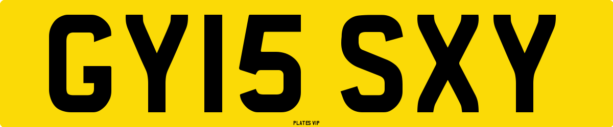 GY15 SXY Number Plate