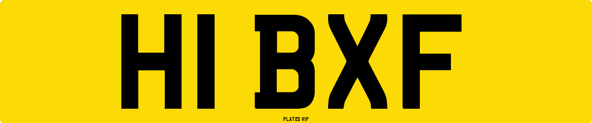 H1 BXF Number Plate